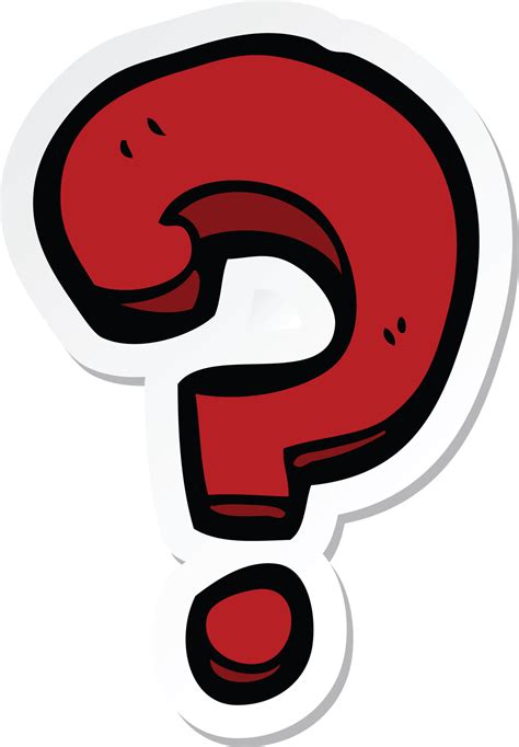 sticker of a cartoon question mark 40072503 PNG