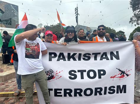 Indian community in Melbourne protest against Pakistan-backed terrorism