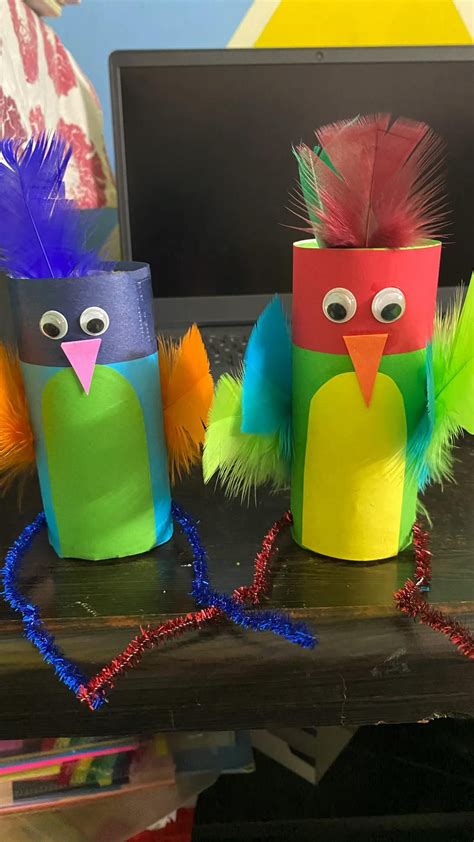 Paper roll birds this crafty family crafts for kids – Artofit