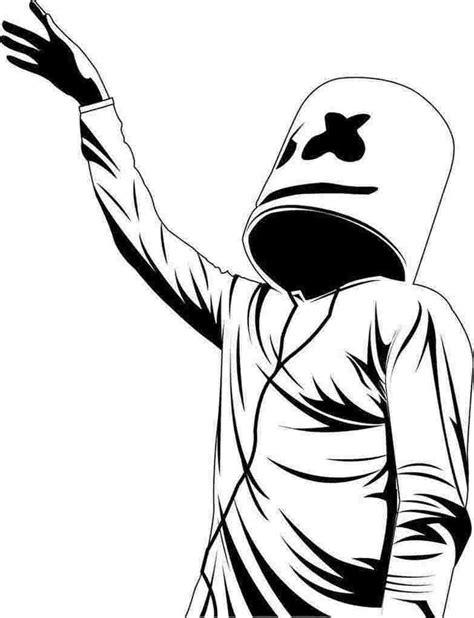 dj marshmello coloring pages