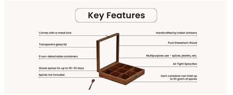 Buy ExclusiveLane Sheesham Wooden Spice Box with Spoon (Non Removable ...