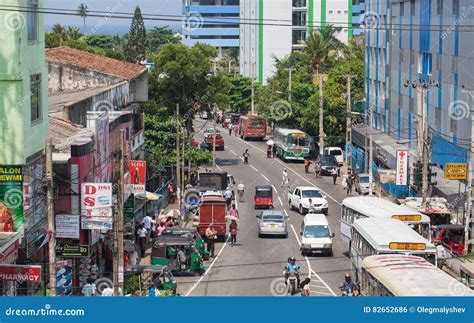 Panorama of the Street in the Capital of Sri Lanka Colombo City ...