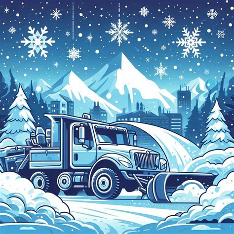 create artwork in the style of the attached references for a snow ...