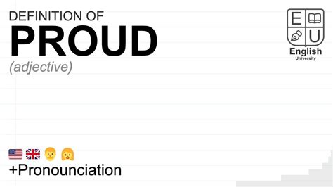 PROUD meaning, definition & pronunciation | What is PROUD? | How to say ...
