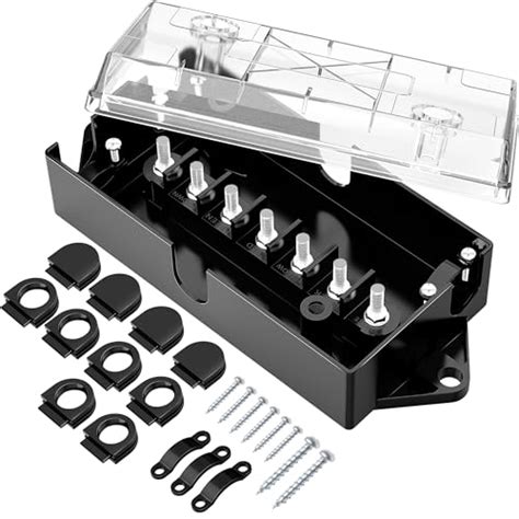 Buy SnowyFox 7 Way Electrical Trailer Junction Box-7 Gang Trailer Wire ...