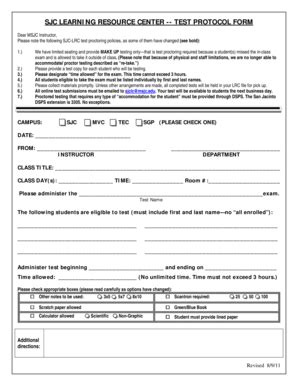 Fillable Online msjc MSJC LEARNING CENTERS -- TEST PROTOCOL FORM - msjc ...