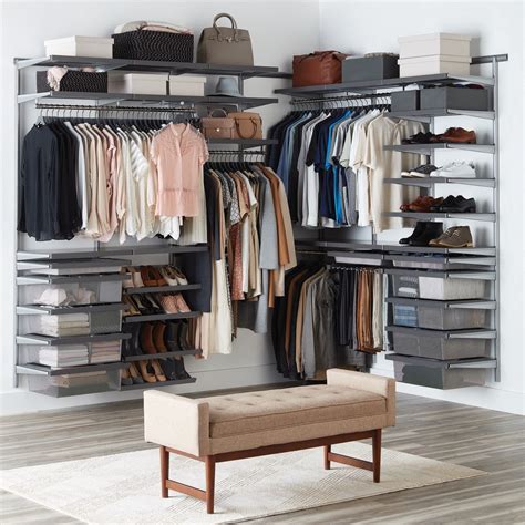 Custom Elfa Closet Shelving System for Small Closets