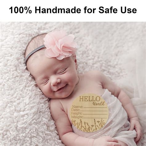Hoowu Design Handmade Birth Announcement Sign 5.9 Inch India | Ubuy