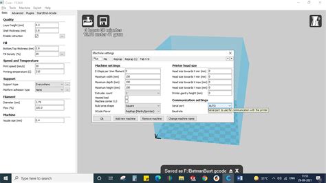 Firmware update using Cura