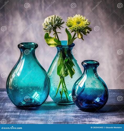 Blue Glass Vase Za at Wanda Hatton blog