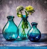 Blue Glass Vase Za at Wanda Hatton blog