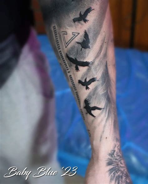 Flock Of Crow Tattoos