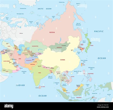 Simple Asia Map