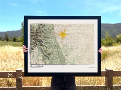 Elevation Map of Denver Colorado Shaded Relief – GeoJango Maps