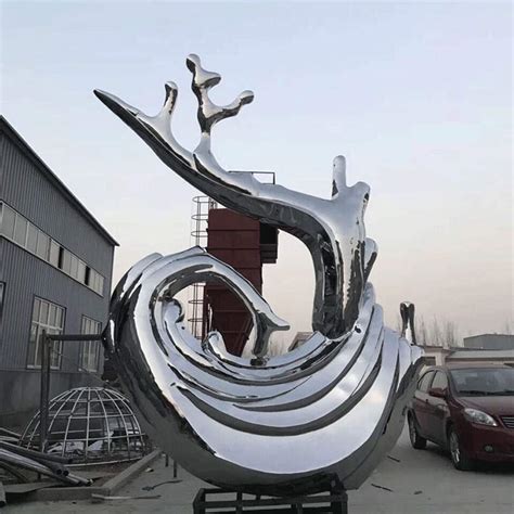 小鹿不锈钢雕塑 - 不锈钢雕塑 - 山东九月雕塑有限公司