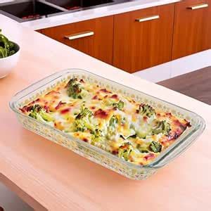 Buy UMAI Borosilicate Printed Glass Baking Tray (3L)| Transparent ...