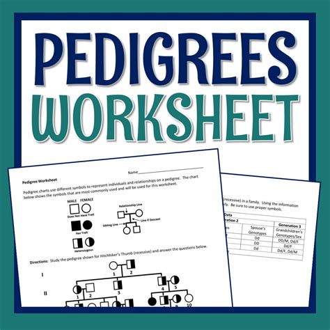Genetics Pedigree Worksheet Answer Key 25. Study The Pedigree Chart