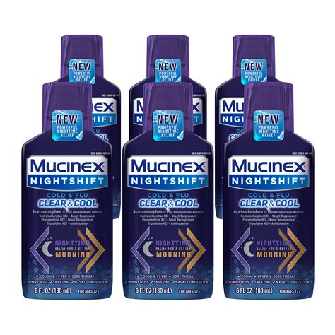 Mucinex Nightshift Cold And Flu Clear And Cool Liquid 6 | Desertcart INDIA