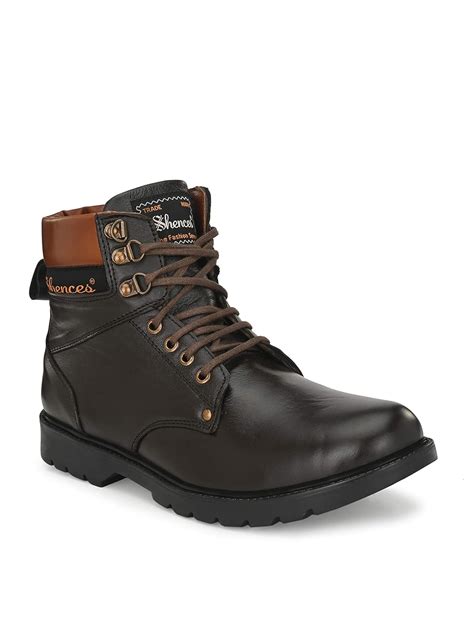Buy Shences Mens Genuine Oiled Leather MID Ankle Work Boots at Amazon.in