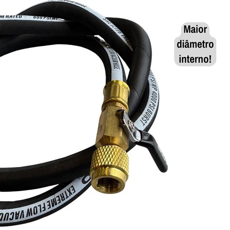 Mangueira Vácuo Bravo 1/4" x 3/8" 1,5m com Registro - 800 PSI Trabalho ...