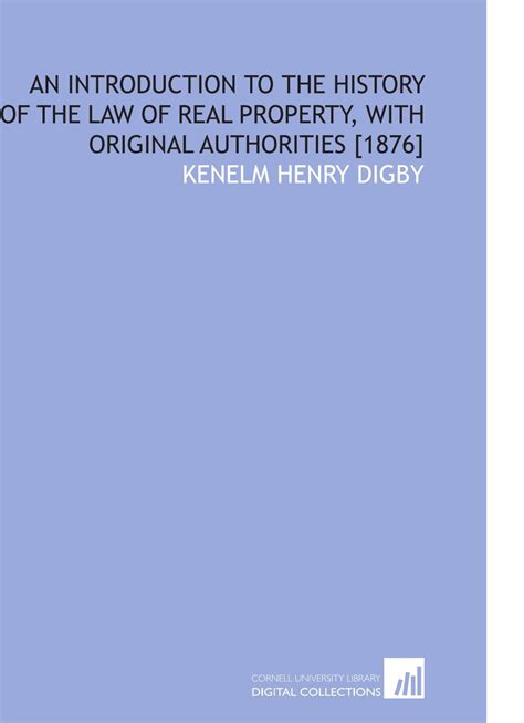 An Introduction to the History of the Law of Real Property, With ...