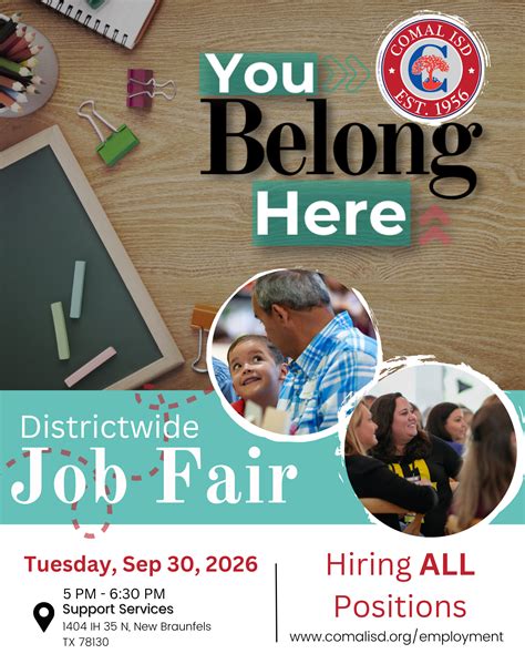 Comal ISD Hosts Fall Job Fair Sept. 30 | Canyon Middle School