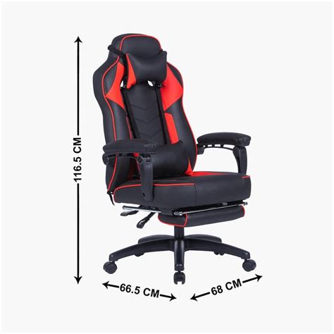 Buy Champion Smurf Faux Leather High Back Gaming Chair - Black and Red ...