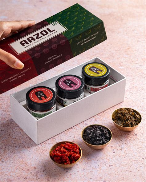 Tasty Chutney Combo: Red Chilli, Kokum & Green Chilli - 300g - Aazol ...