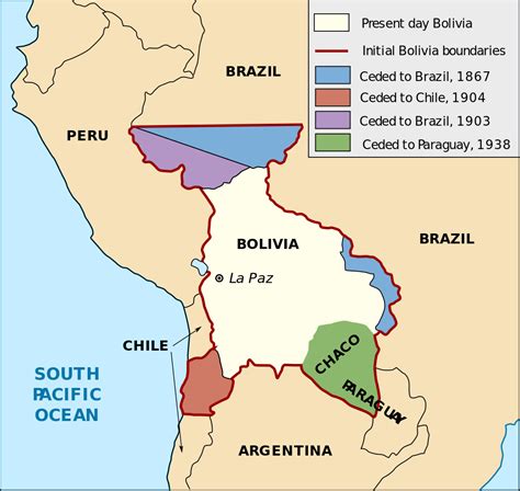 Bolivia's territorial losses (1867-1938) by Petrus #map #bolivia | Carteles de historia, Bolivia ...