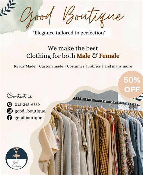 Boutique shop poster design | Clothing sale poster, Fashion poster ...