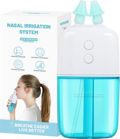 Amazon.com: Nasal Irrigation System with Dual Speed and Auto Waste ...