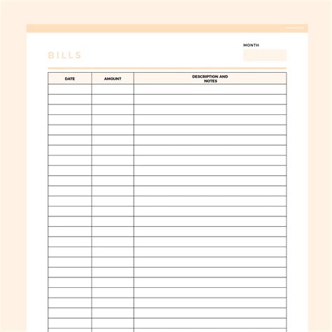 Bill Tracker Template Editable | Instant Download Fillable PDF | A4 and ...