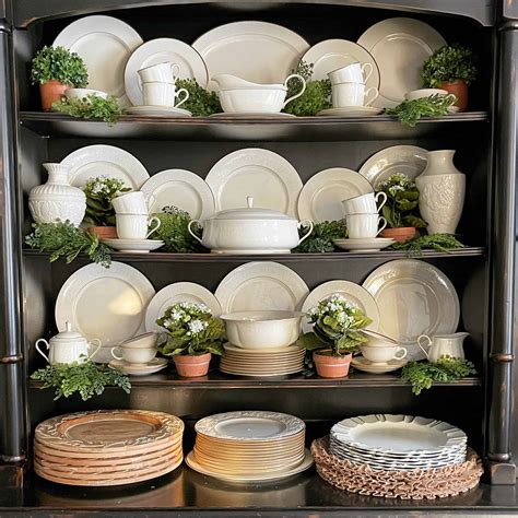 Decorating The China Cabinet And Hutch For Spring Stacy Ling