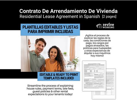 Contrato De Arrendamiento De Vivienda | Residential Lease Agreement in ...