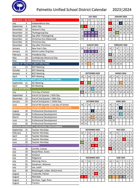 Calendar | PALMETTO UNIFIED SCHOOL DISTRICT
