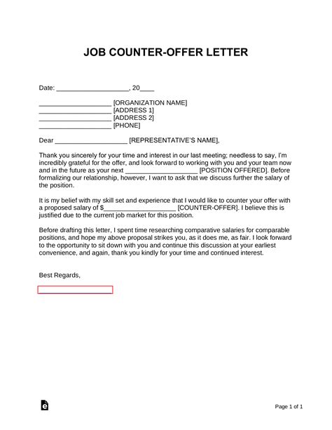 Counter Offer Letter Template - Ablebionics