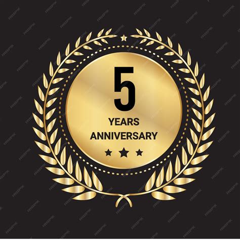 Premium Vector | 5th Years Anniversary Logo Design, 5 years anniversary