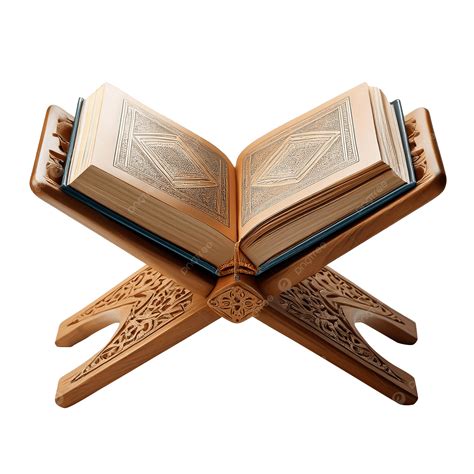 Quran With Wooden Stand, Quran 3d, Quran PNG Transparent Image and Clipart for Free Download