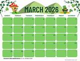 Free March Calendar To Print 2026