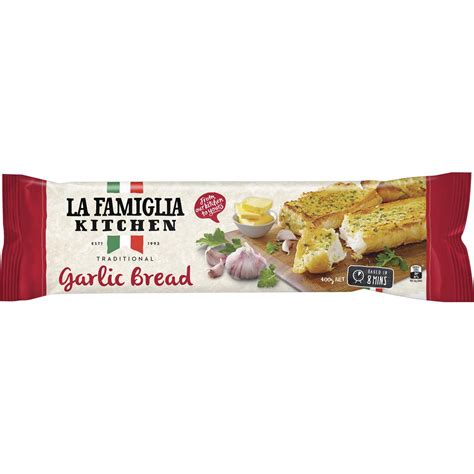 Calories in La Famiglia Garlic Bread Calorie Counter Australia