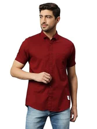 Thomas Scott Mens | Half Sleeve | Solid Plain Color | Slim Fit | Cotton ...