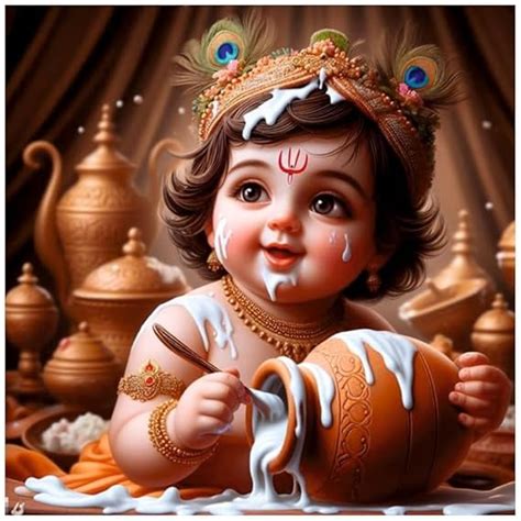 wallpics® Cute little Bal Gopal Baby God Krishna| Kanha Ji | Laddu Lord ...