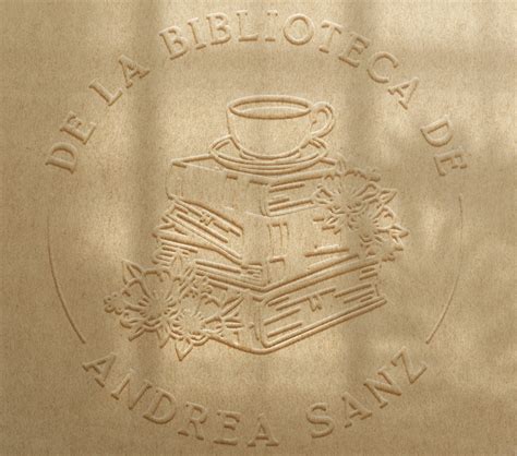 Sello Relieve Ex Libris Libros Café 8 – Stamp by Me