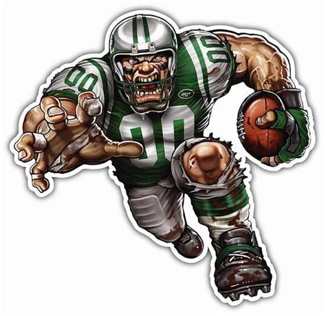 DOPASTICKER New York Jets Mascot Sticker Decal Phone Decal Water Bottle ...