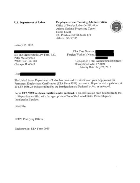 PERM Labor Certification - Labor Certification - ETA Form 9089 - EB2EB3