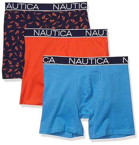 Buy Nautica Men's 3-Pack Classic Underwear Cotton Stretch Boxer Brief ...