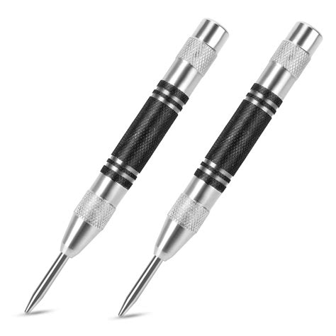 Snapklik.com : 2Pcs Heavy Duty Automatic Center Punch, 5 Premium Steel ...