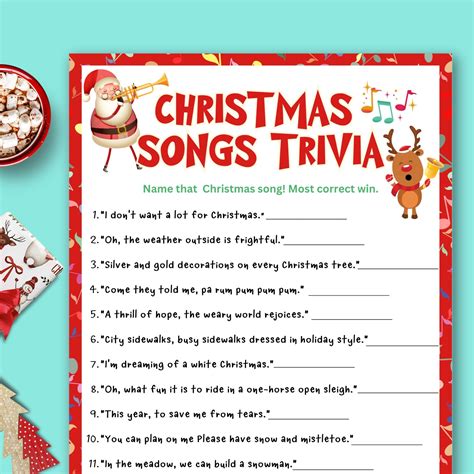 Christmas Song Trivia Game, Christmas Music Questions With Answer ...