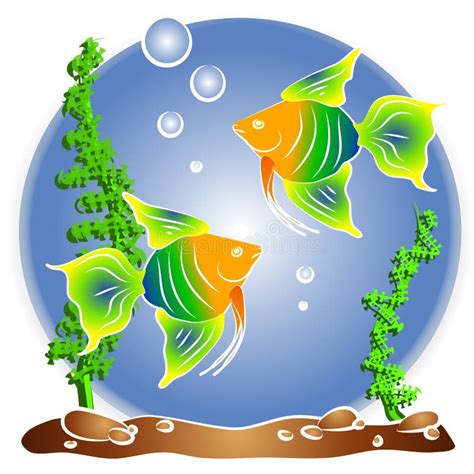 Tropical Fish Aquarium Clipart Stock Photo - Image of illustrated ...