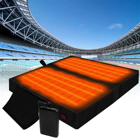 Lslpin Extra Wide Heated Stadium Seat Cushions, Portable Stadium Seats ...